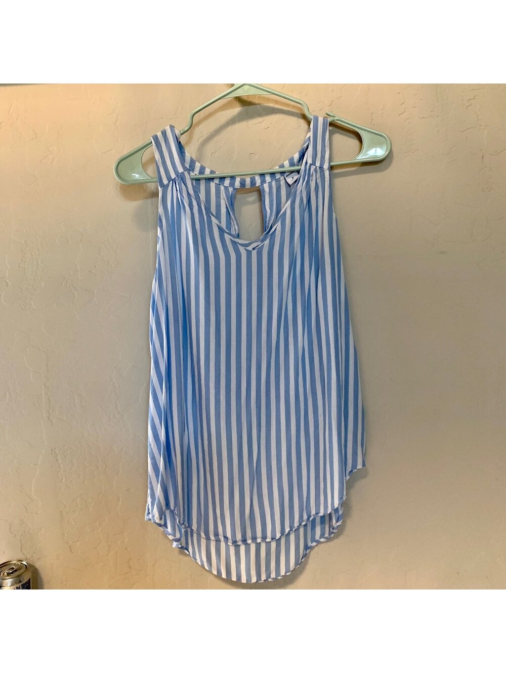 Old Navy Blue and White Striped Tank Top Size M.  The blouse is trendy in very